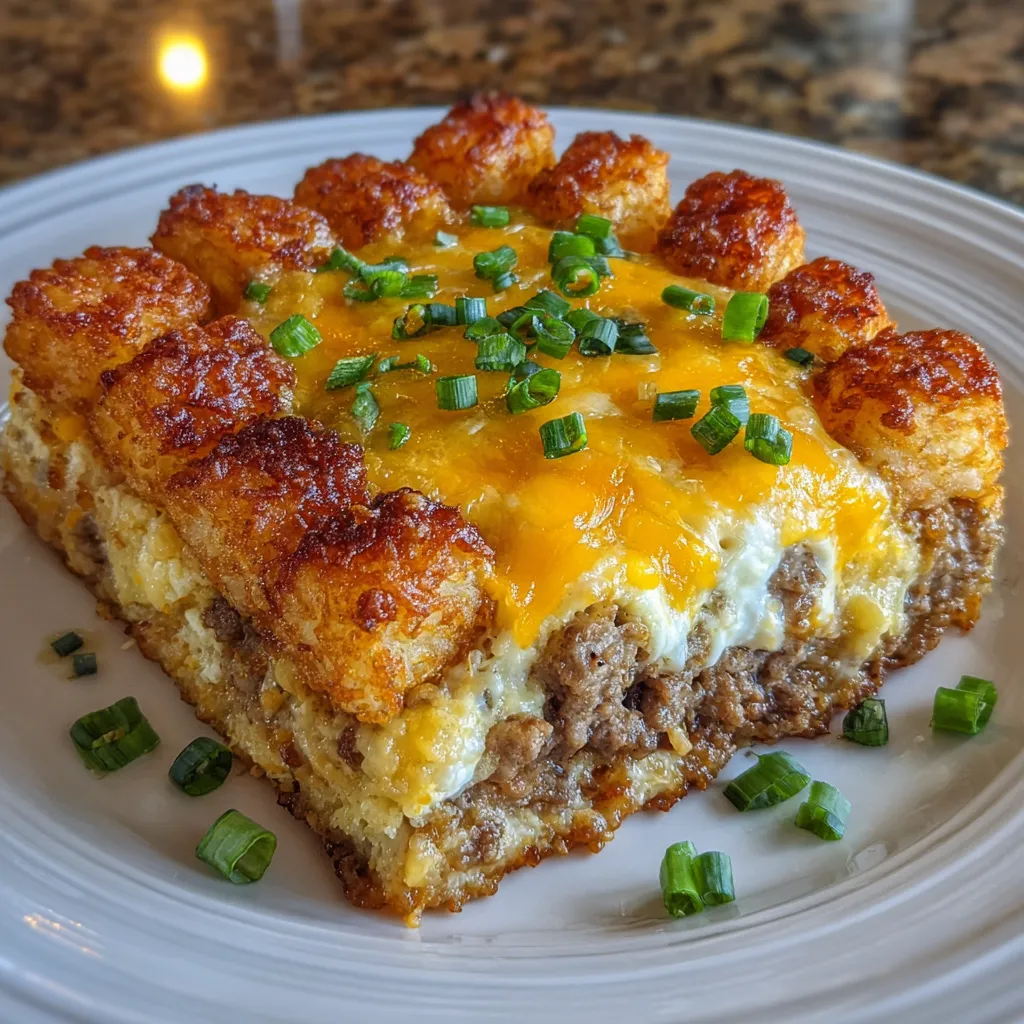 Tater Tot Turkey Sausage Breakfast Casserole 5-Ingredient Delicious Crowd-Pleasing Easy. 6 Tater Tot Turkey Sausage Breakfast Casserole