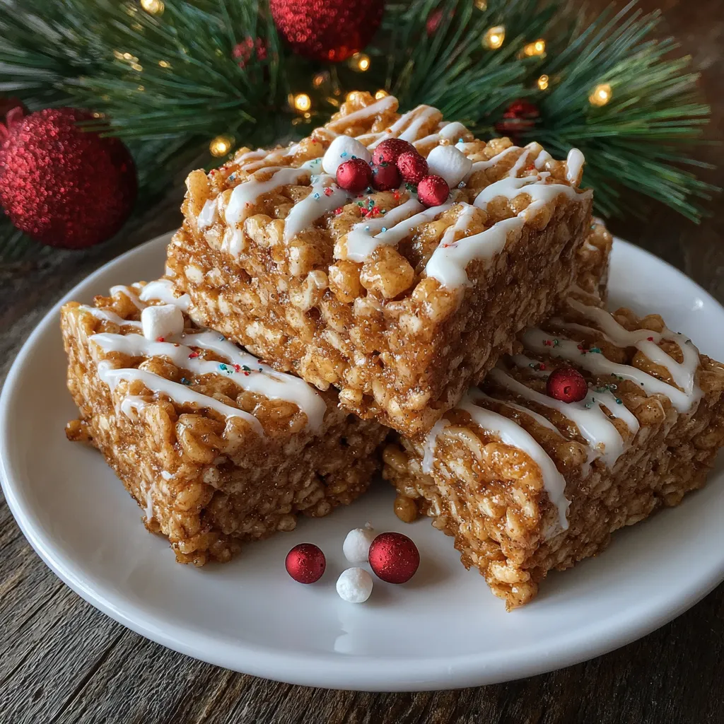 Gingerbread Rice Krispie Treats