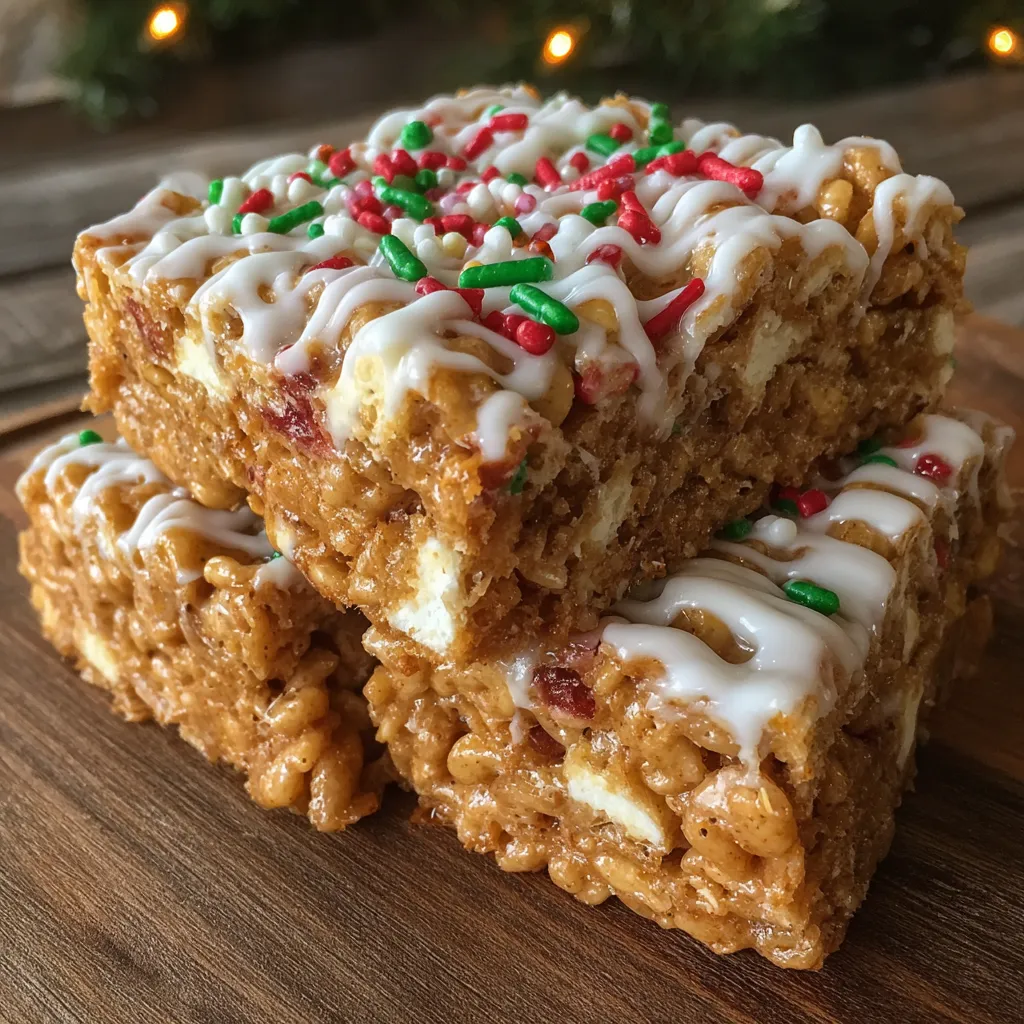 Gingerbread Rice Krispie Treats