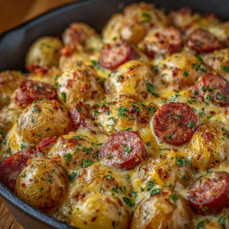 Cheesy Ranch Potatoes and Smoked Sausage