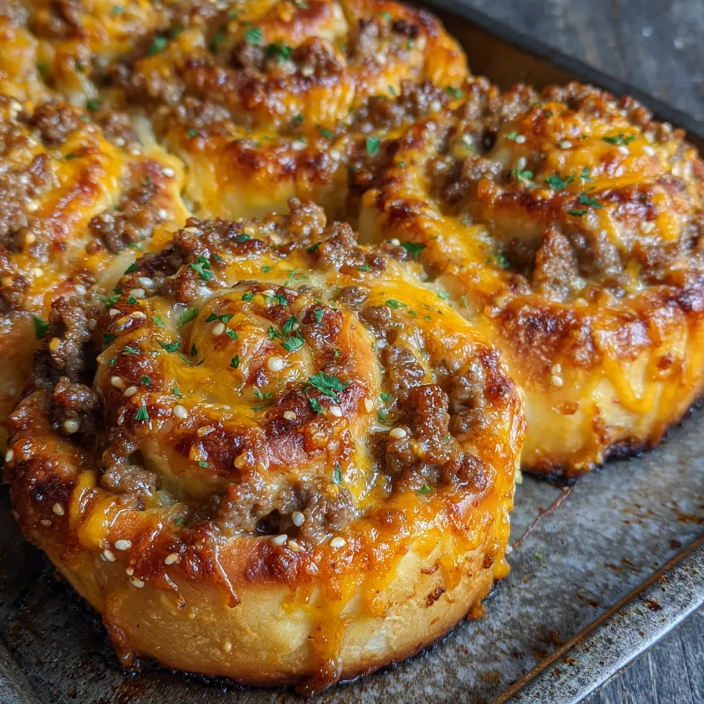 Garlic Butter Cheeseburger Rollups