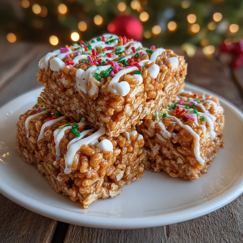 Gingerbread Rice Krispie Treats