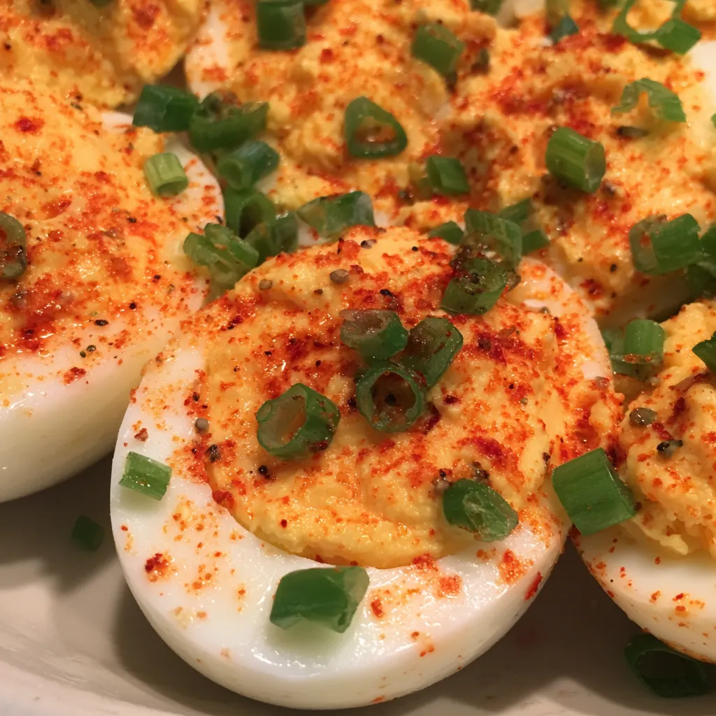 Chili Garlic Deviled Eggs offer 12-egg ultimate bold kick. 7 Chili Garlic Deviled Eggs