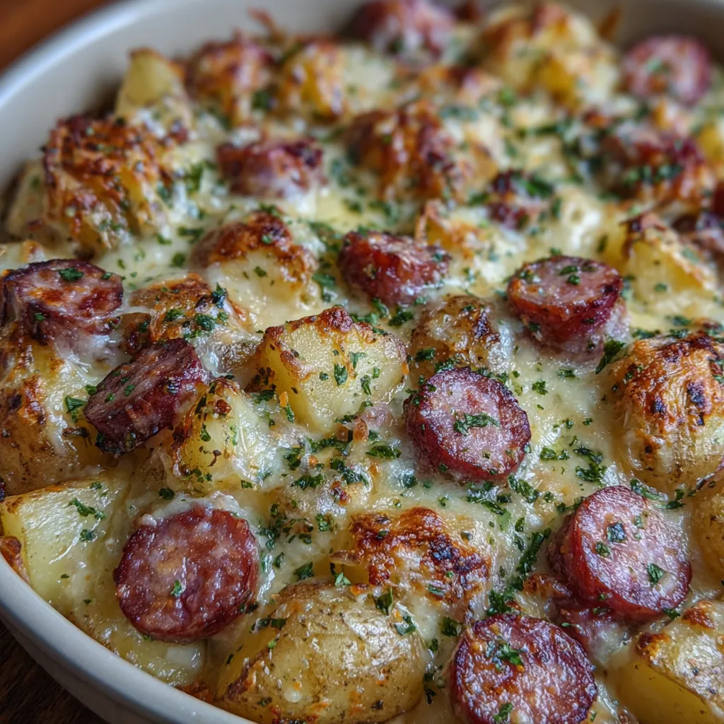 Cheesy Ranch Potatoes and Smoked Sausage: 5 Yum Wow Delish. 7 Cheesy Ranch Potatoes and Smoked Sausage