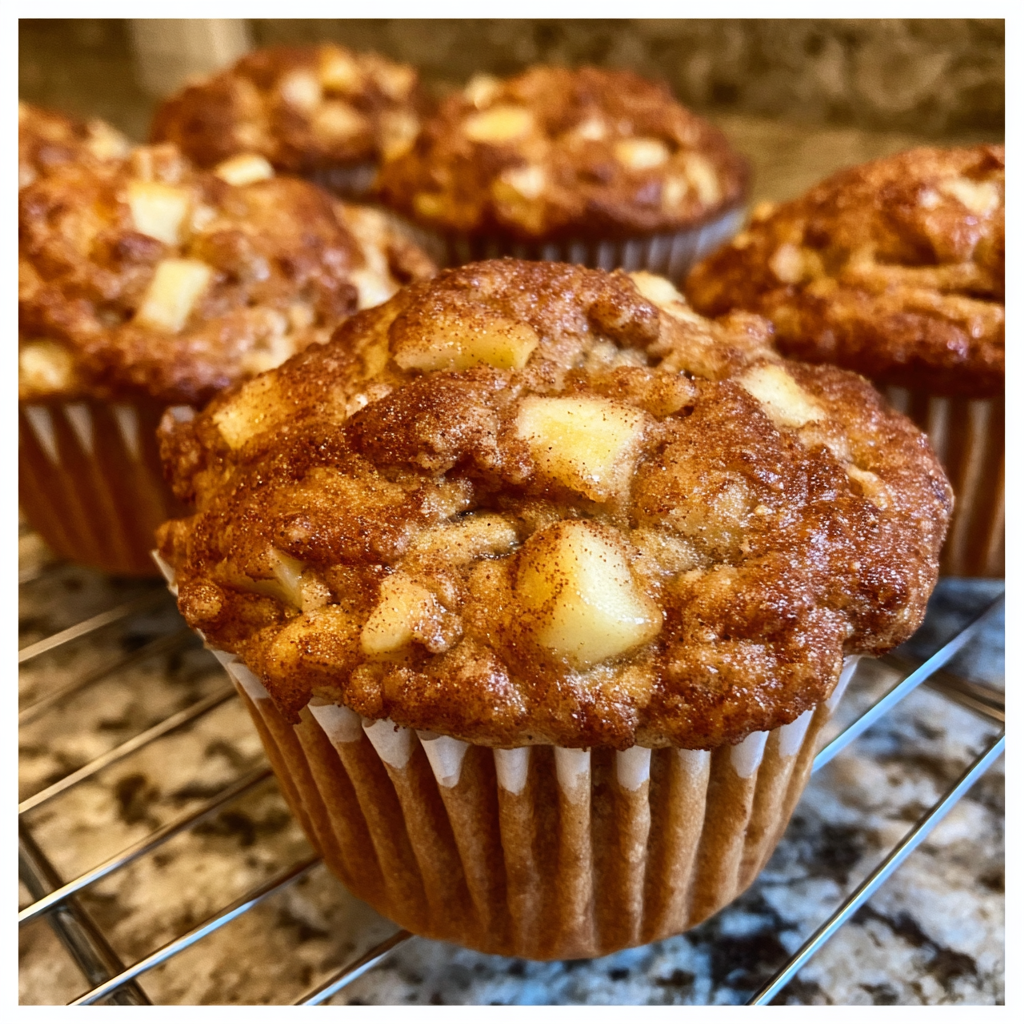 Apple Cinnamon Greek Yogurt Muffins