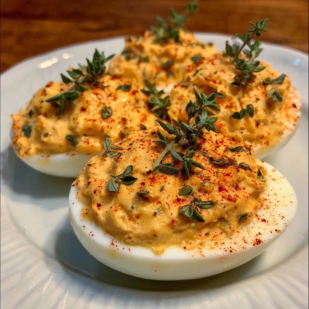 Thanksgiving Deviled Eggs are 5-star Creamy Festive Savory. 8 Thanksgiving Deviled Eggs