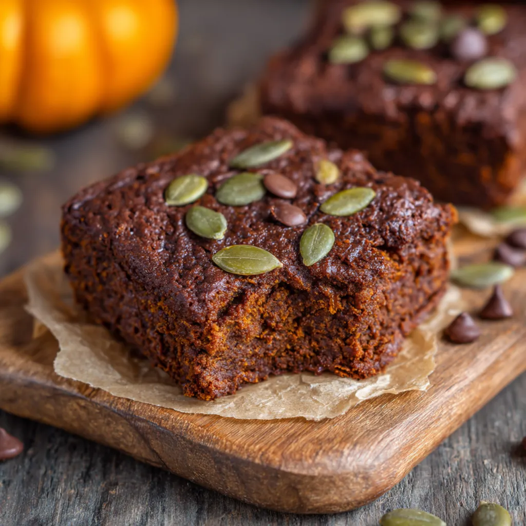 90 Kcal Pumpkin Brownies are delicious guilt-free vegan. 8 90 Kcal Pumpkin Brownies