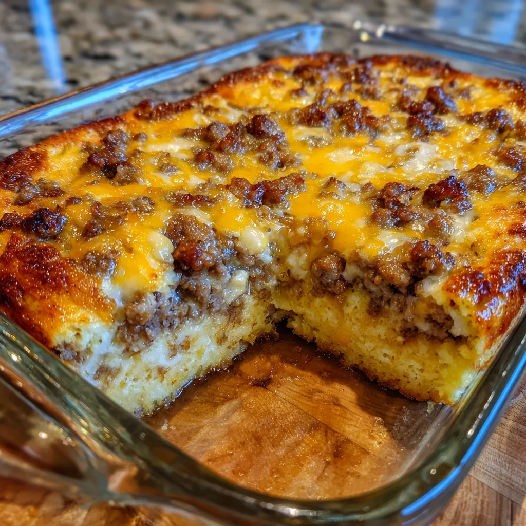 Pancake Sausage Breakfast Casserole