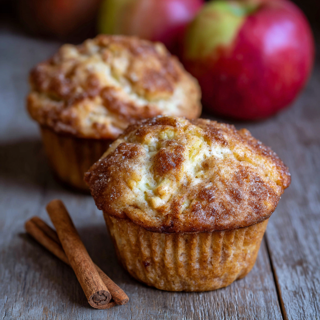 Apple Cinnamon Greek Yogurt Muffins