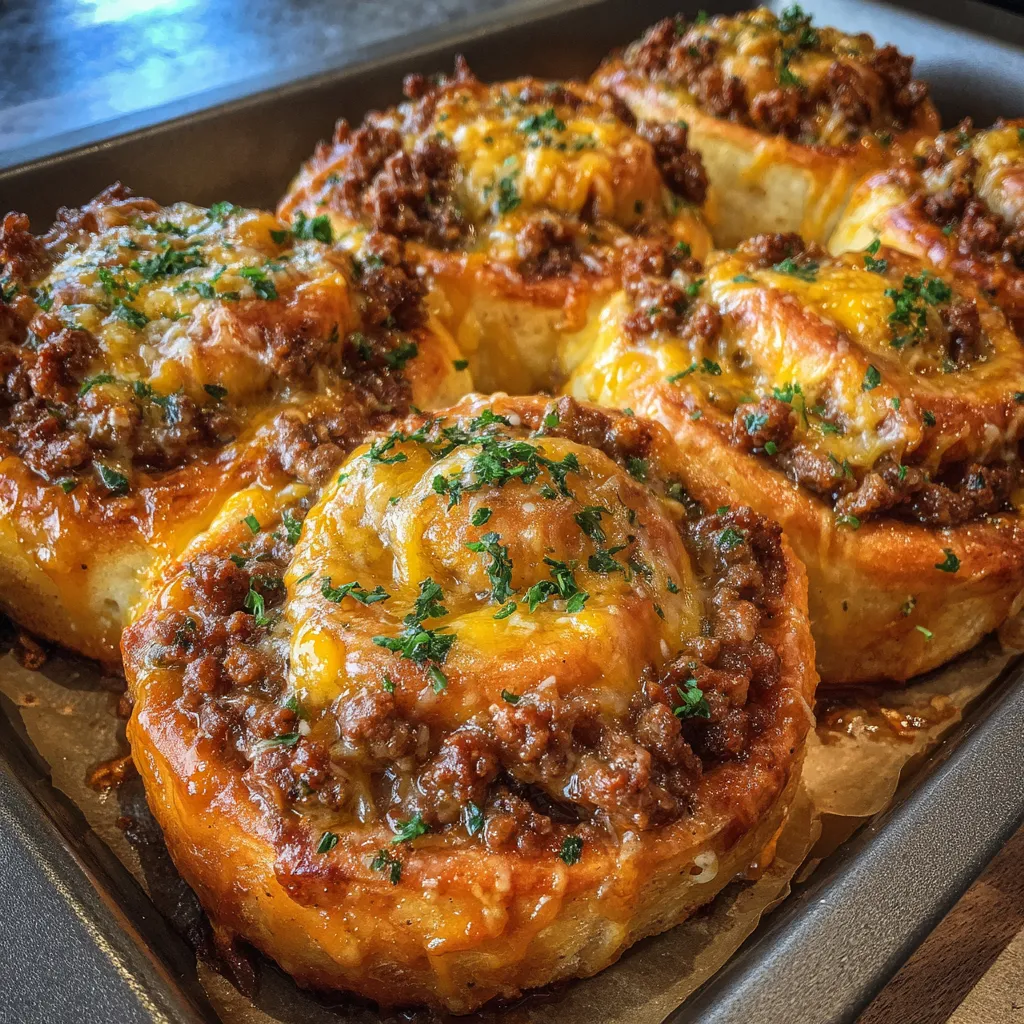 Garlic Butter Cheeseburger Rollups
