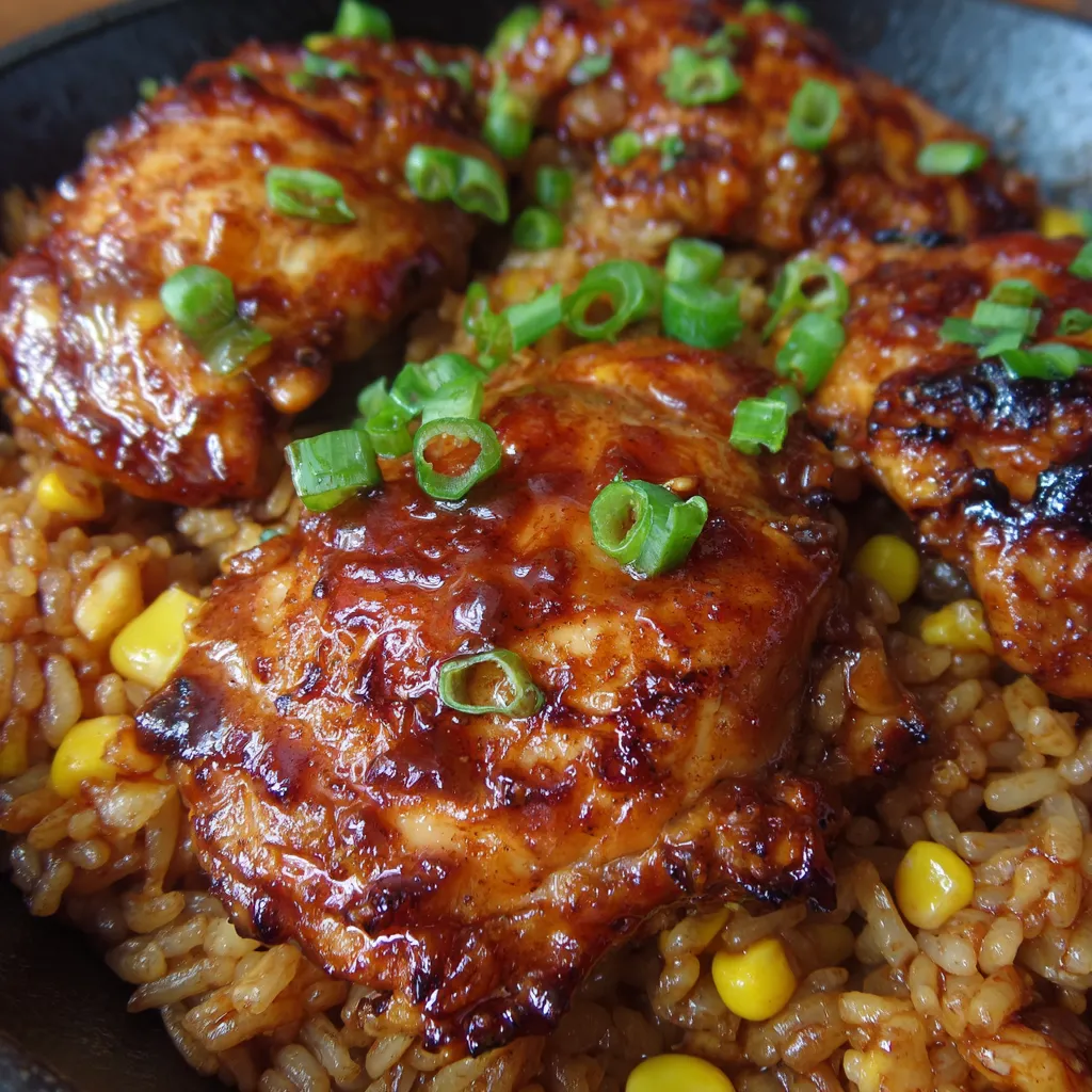Honey BBQ Chicken Rice
