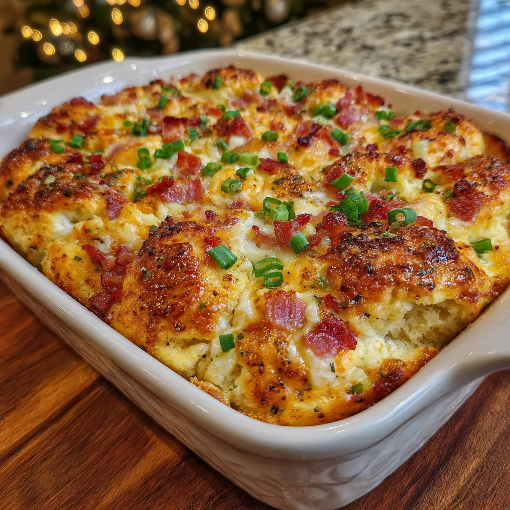 Christmas Morning Bacon Egg and Cheese Bake