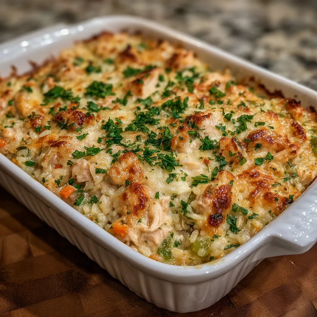 Comforting Chicken Rice Casserole is easy, creamy, tasty 5. 6 Comforting Chicken Rice Casserole