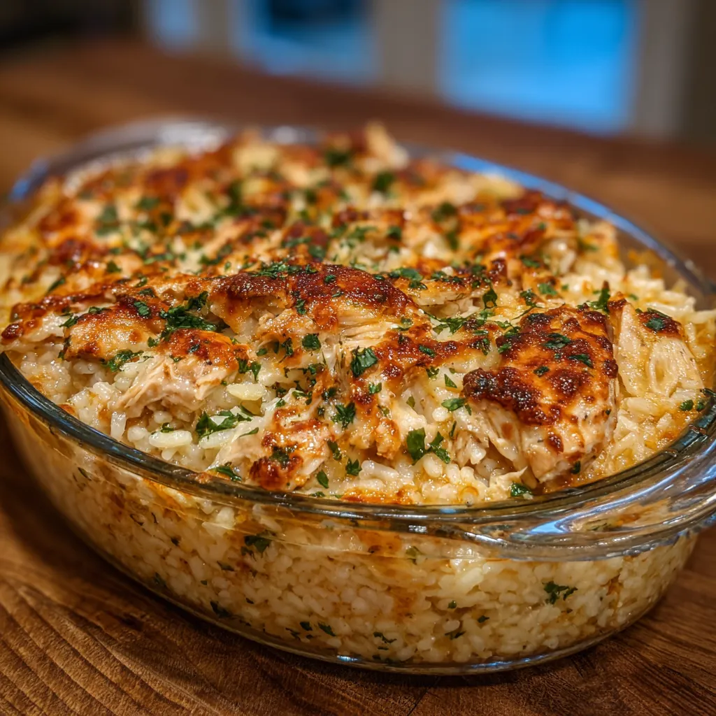 Comforting Chicken Rice Casserole is easy, creamy, tasty 5. 7 Comforting Chicken Rice Casserole