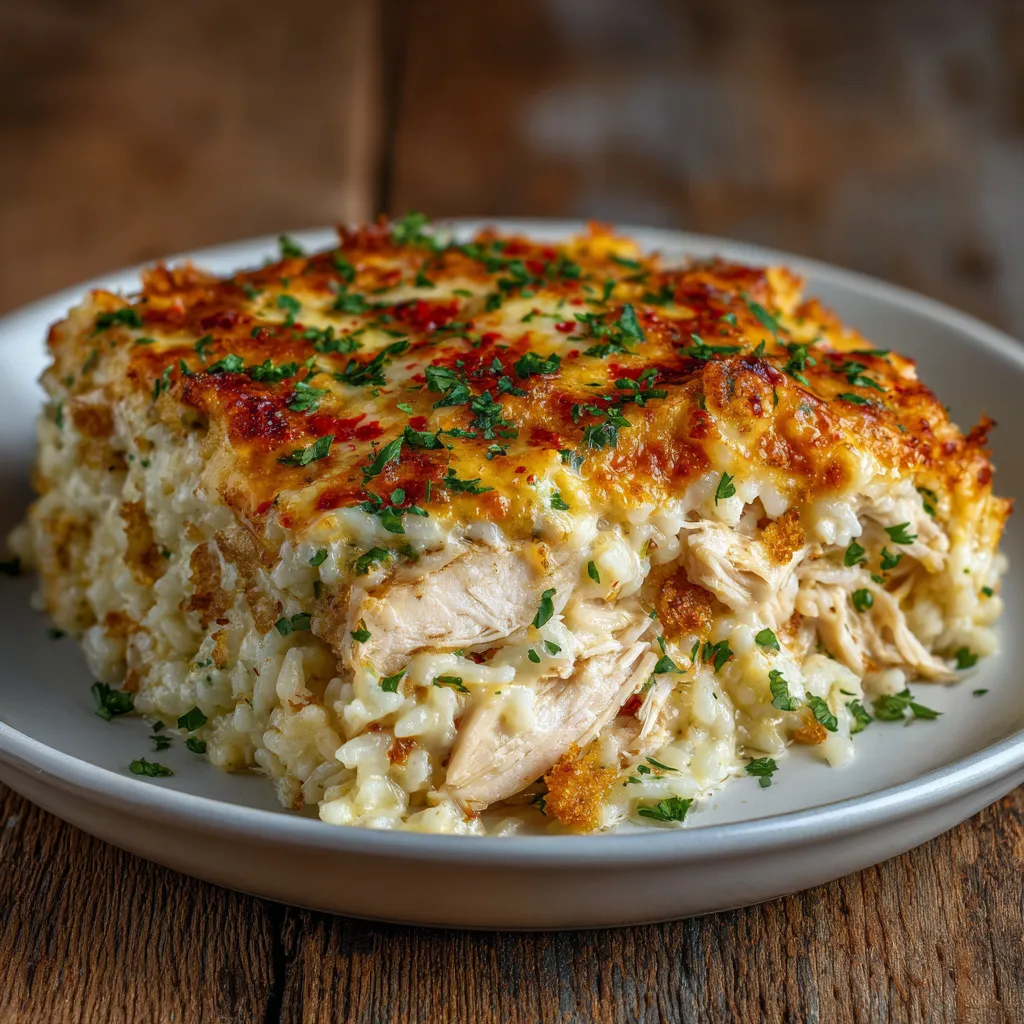 Comforting Chicken Rice Casserole is easy, creamy, tasty 5. 8 Comforting Chicken Rice Casserole