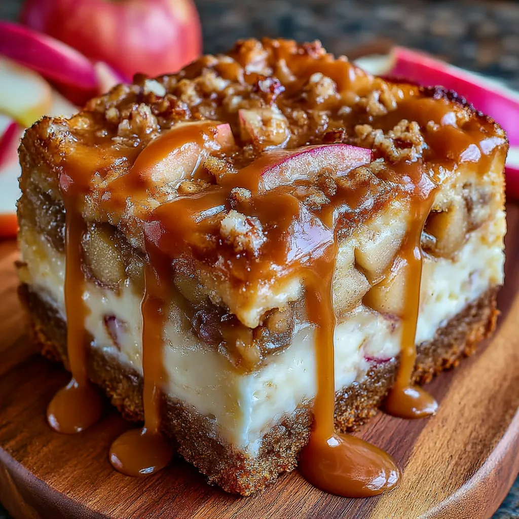 Caramel Apple Cheesecake Bars