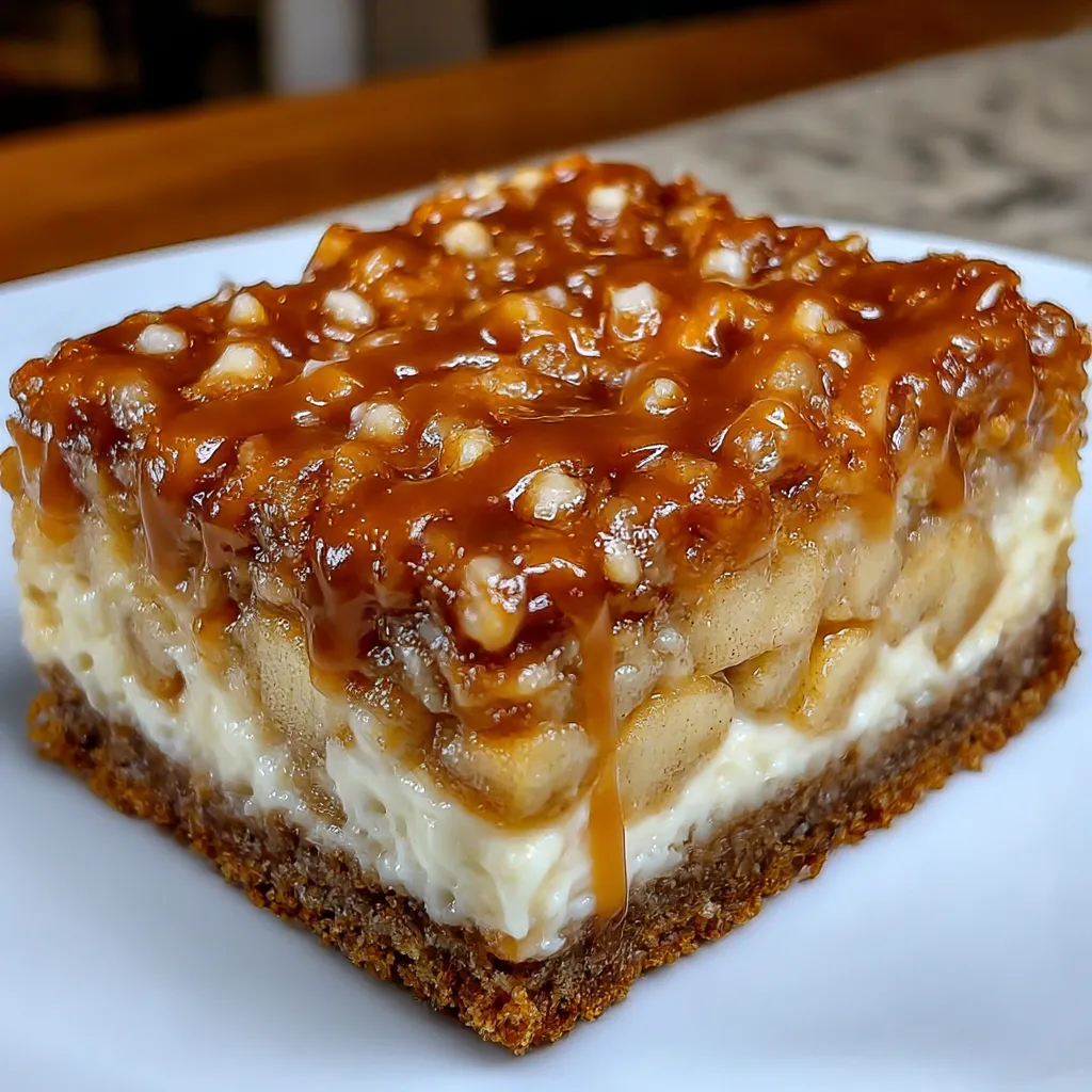 Caramel Apple Cheesecake Bars