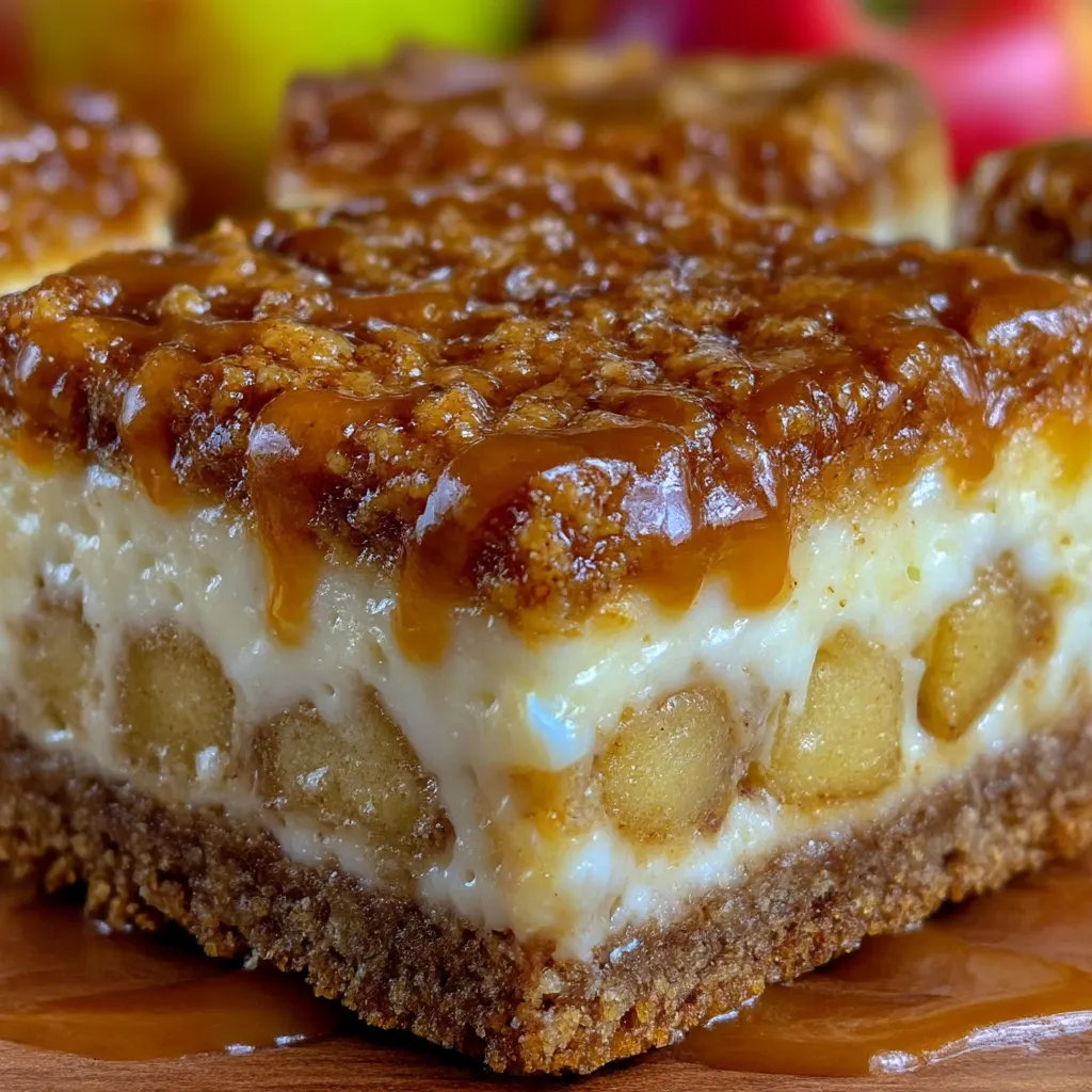 Caramel Apple Cheesecake Bars