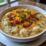 Cheddar Garlic Herb Potato Soup