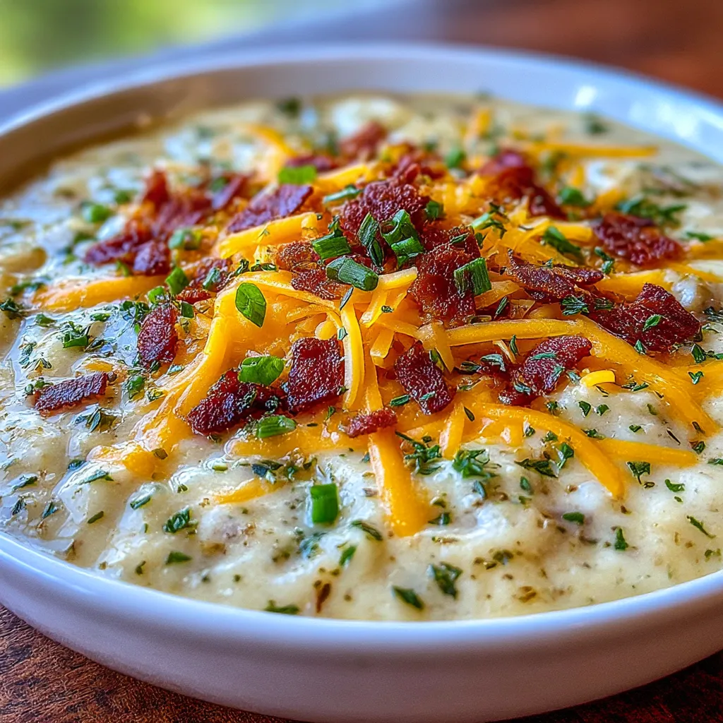 Cheddar Garlic Herb Potato Soup