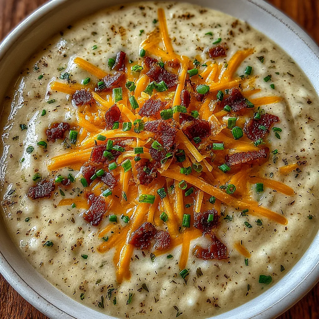 Cheddar Garlic Herb Potato Soup