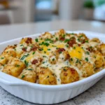 Cheddar Ranch Chicken Tater Tot Bake