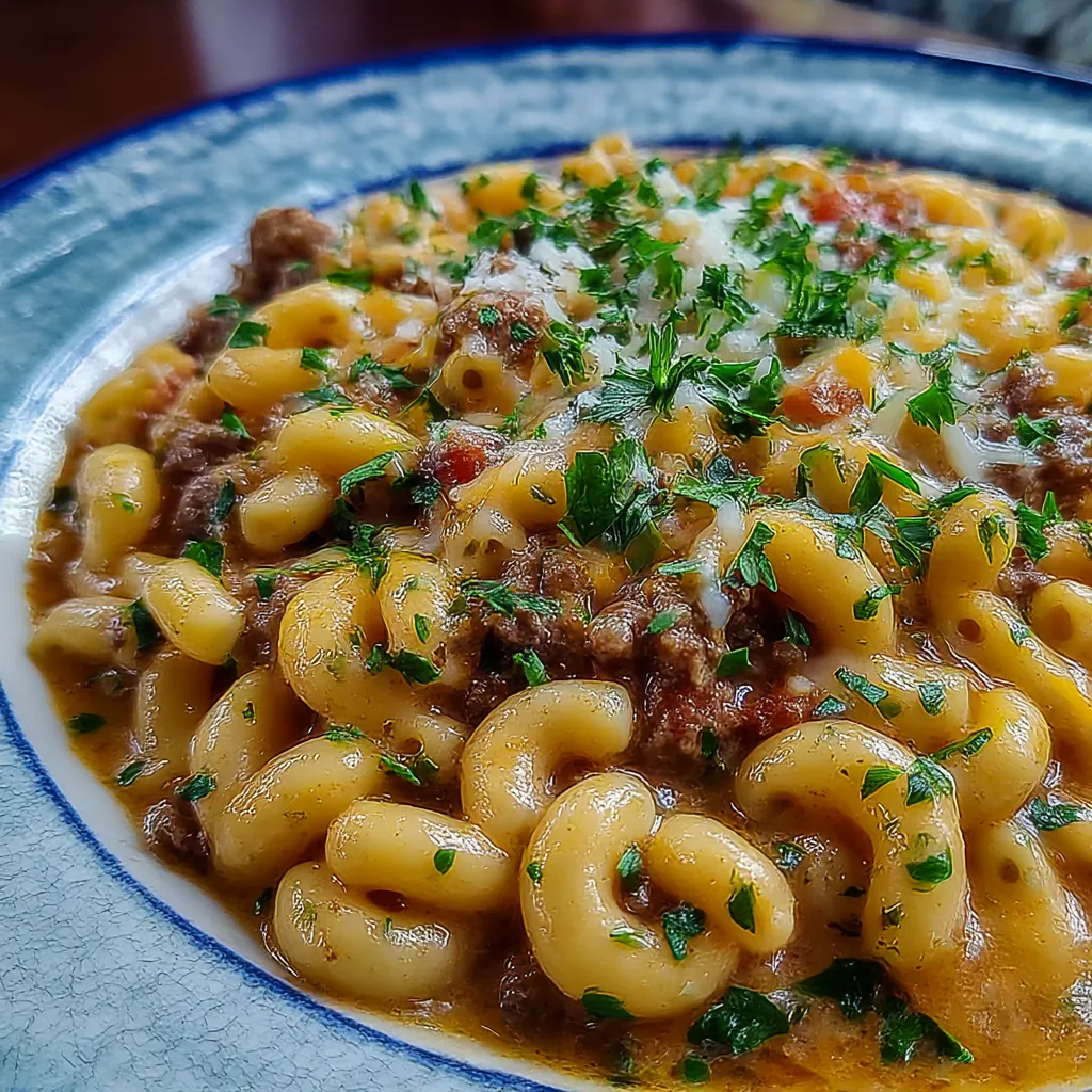 Cheeseburger Mac Soup delivers bold, creamy, tasty 5. 6 Cheeseburger Mac Soup