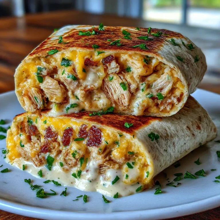 Cheesy Garlic Chicken Wraps
