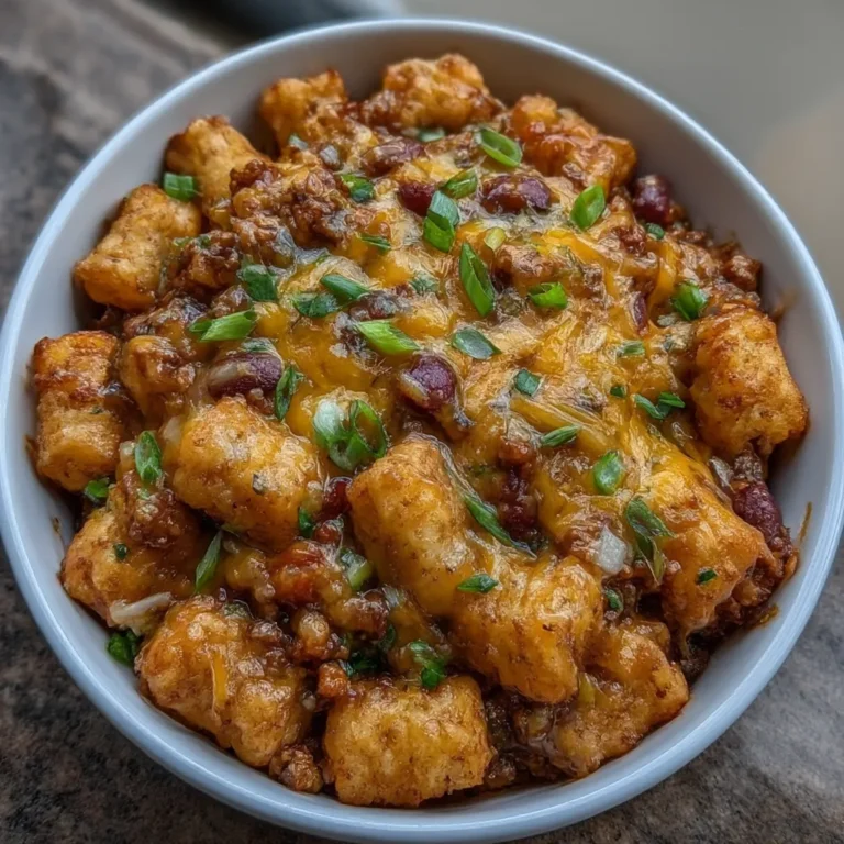 Chili Cheese Tater Tot Casserole