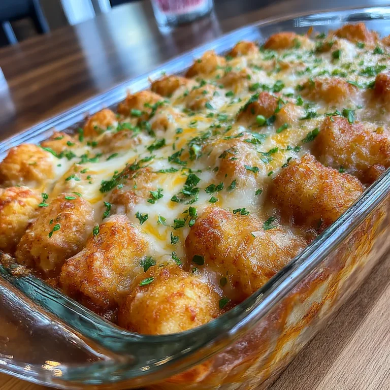 Chili Cheese Tater Tot Casserole
