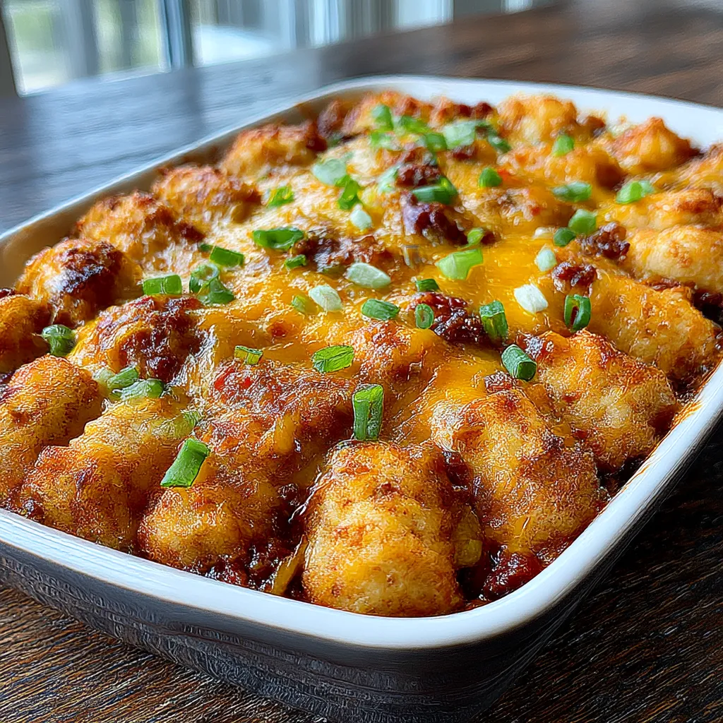 Chili Cheese Tater Tot Casserole Delivers 5 Fast Cozy Joy. 8 Chili Cheese Tater Tot Casserole
