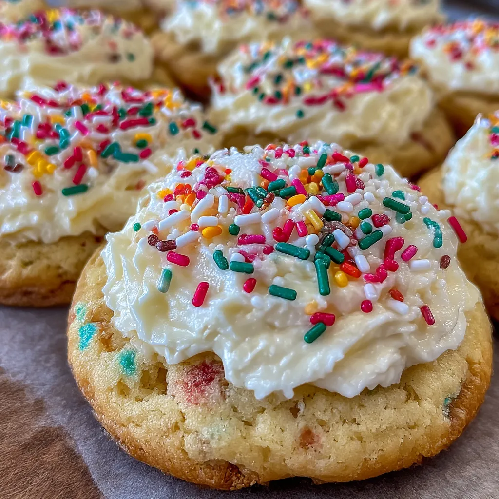 Christmas Cake Batter Cookies