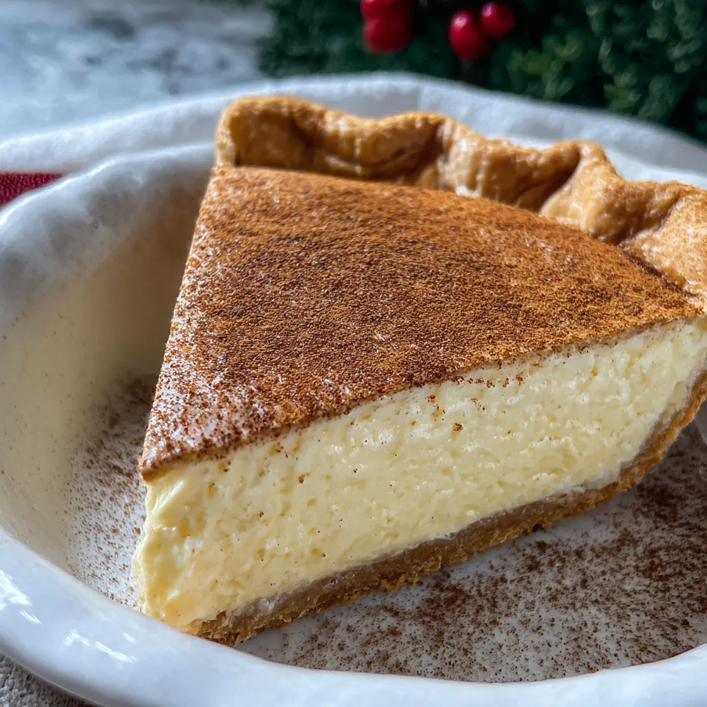 Christmas Eve Cinnamon-Vanilla Custard Pie