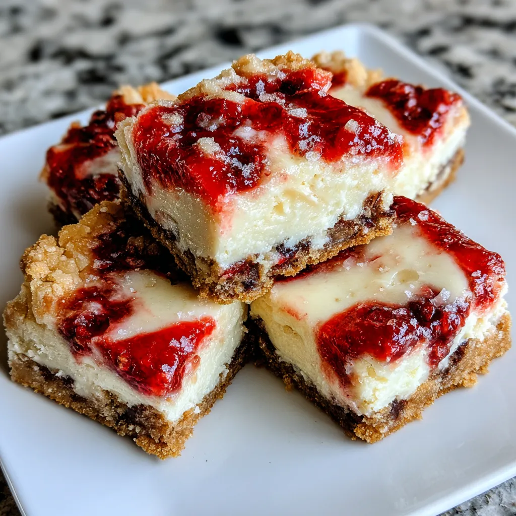 Christmas Raspberry Cheesecake Crinkle Bars