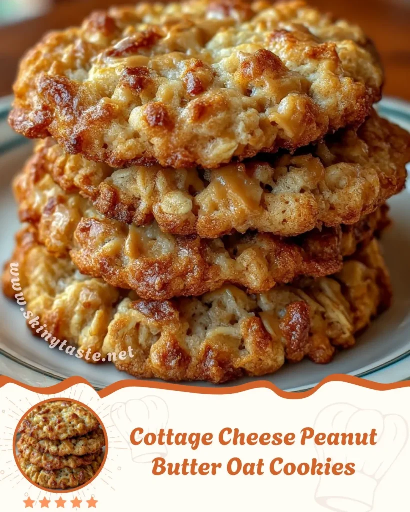 Cottage Cheese Peanut Butter Oat Cookies