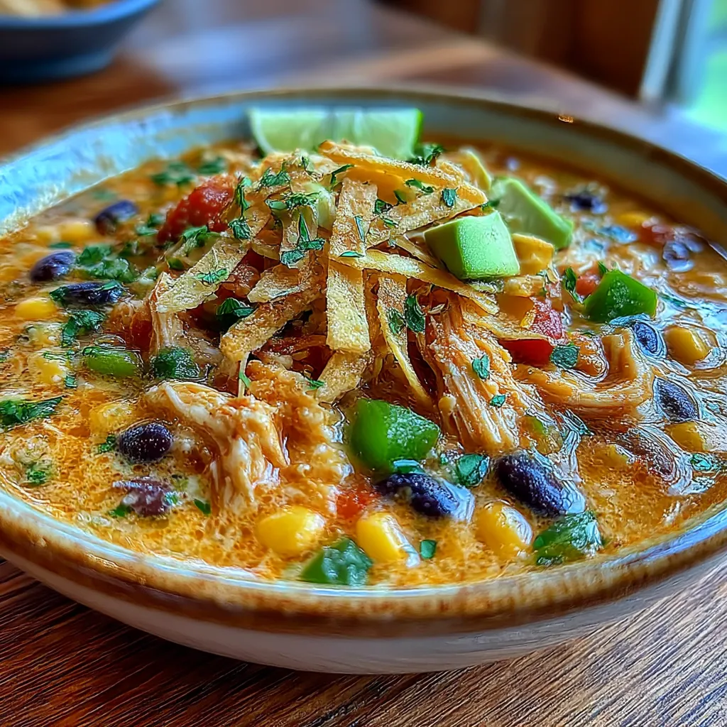 Creamy Chicken Tortilla Soup is 3x Irresistible Quick Cozy. 8 Creamy Chicken Tortilla Soup