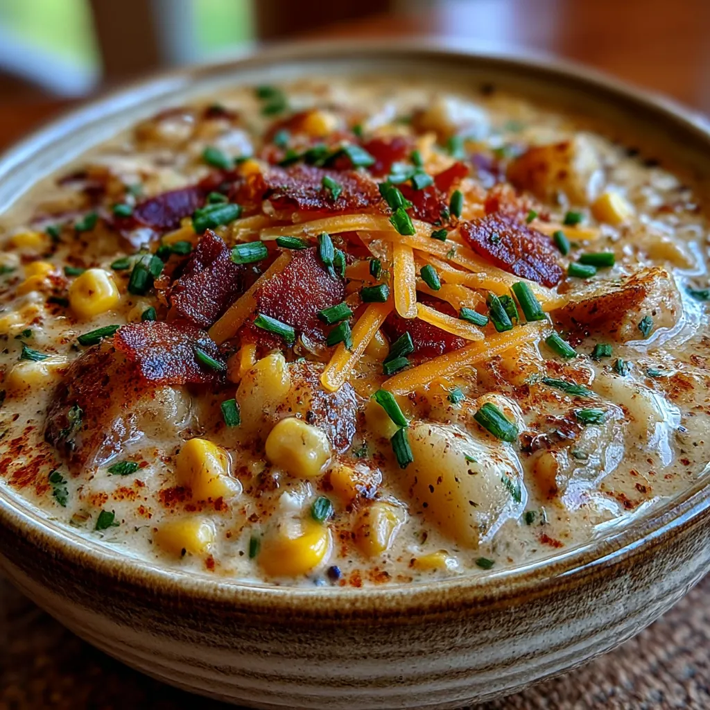 Creamy Corn Chowder delivers 5 cozy bold rich flavors. 6 Creamy Corn Chowder