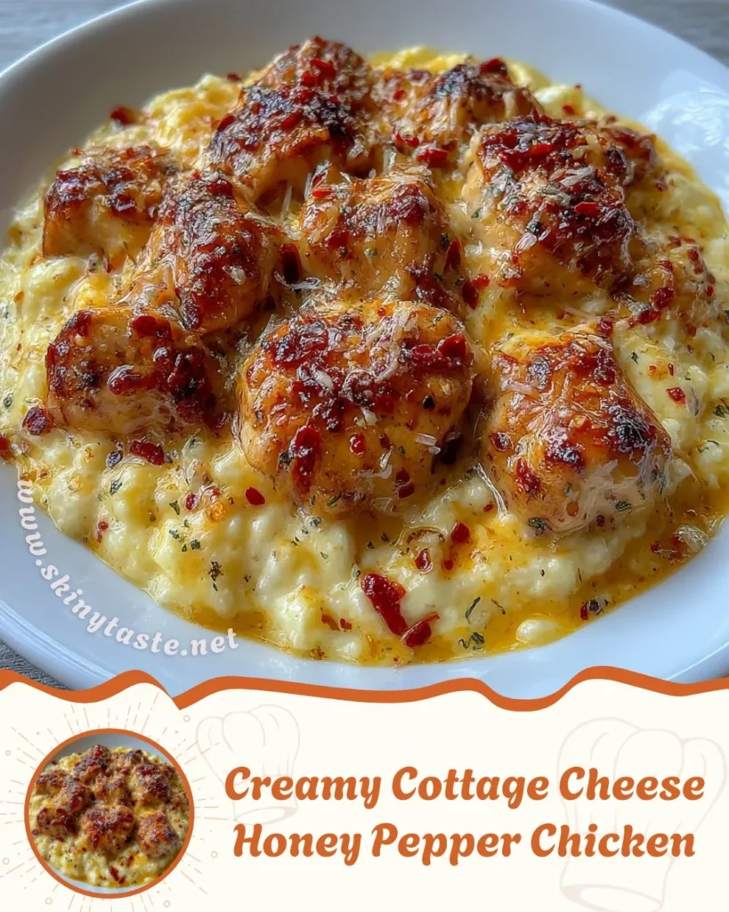 Creamy Cottage Cheese Honey Pepper Chicken