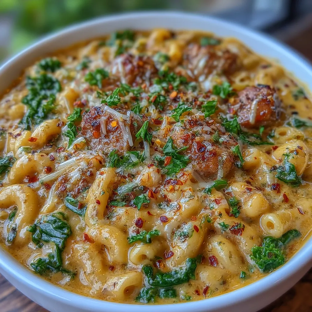Creamy Parmesan Italian Sausage Ditalini Soup