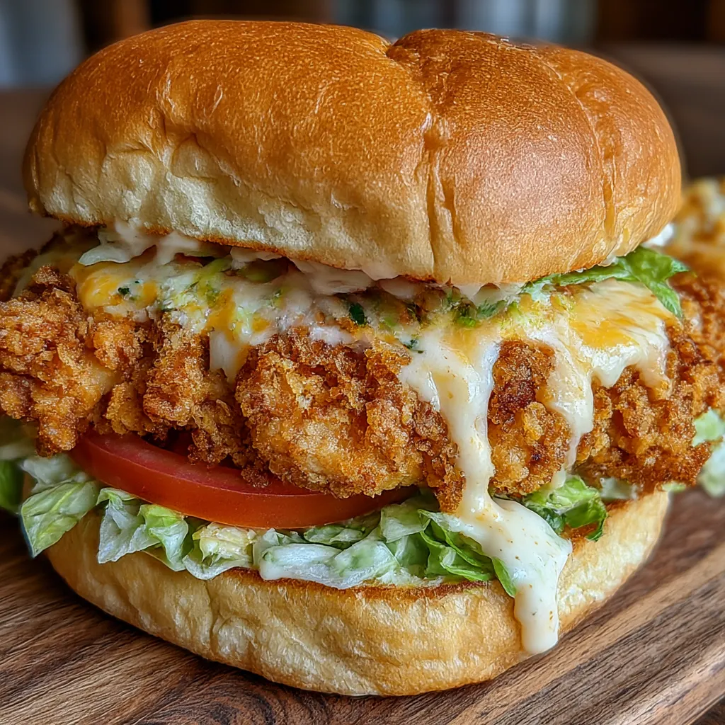 Crispy Chicken Caesar Sandwich 4step crunchy juicy savory. 6 Crispy Chicken Caesar Sandwich