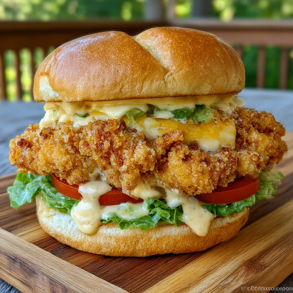 Crispy Chicken Caesar Sandwich 4step crunchy juicy savory. 7 Crispy Chicken Caesar Sandwich