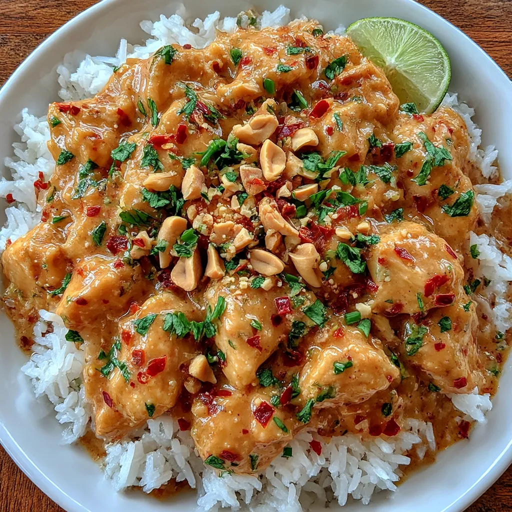 Crockpot Thai Peanut Chicken