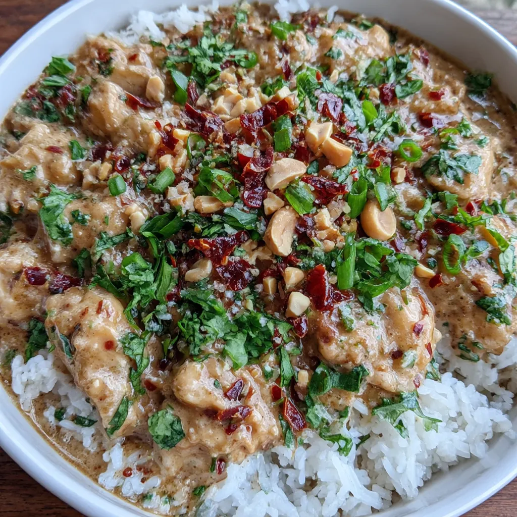 Crockpot Thai Peanut Chicken