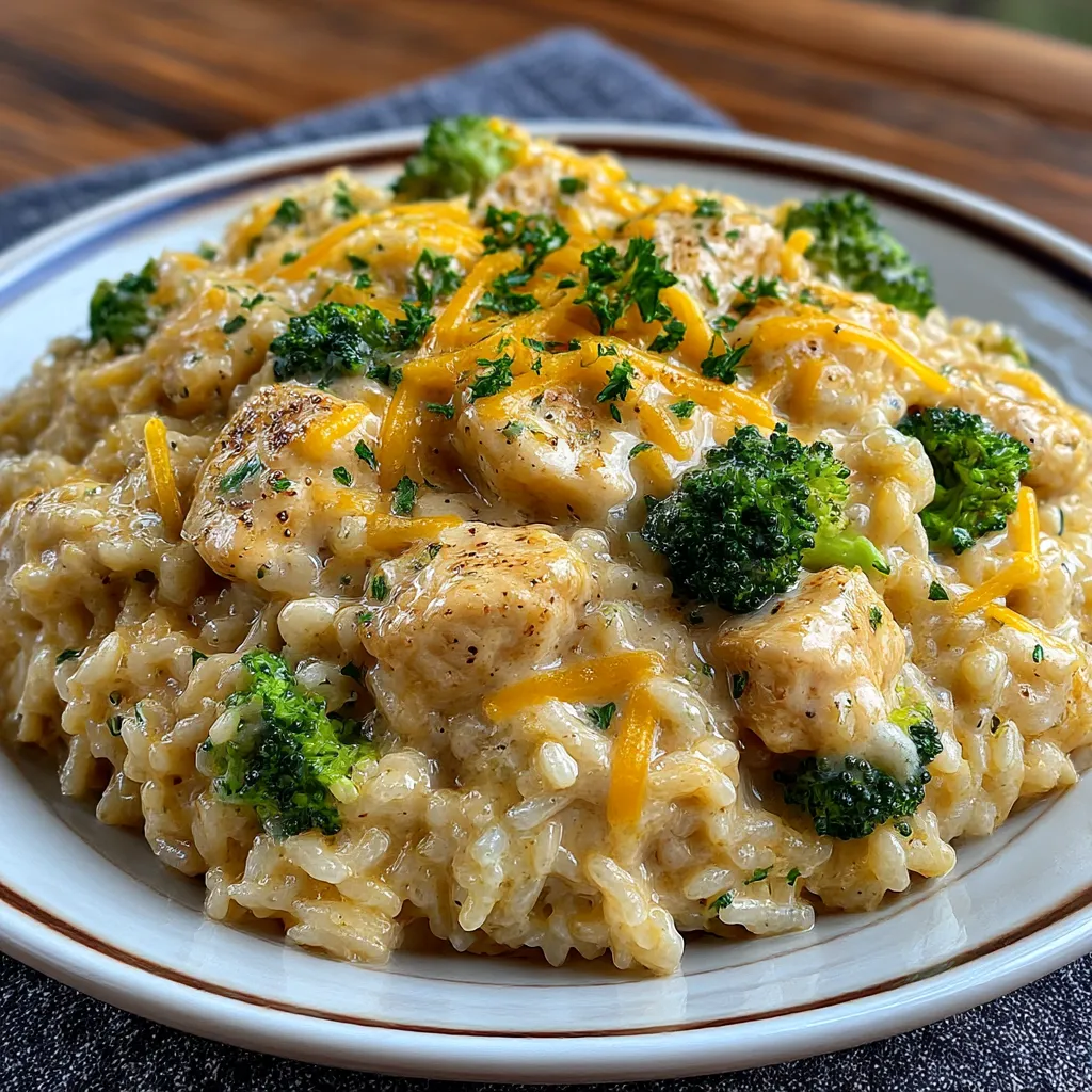 Easy Crockpot Cheesy Chicken Broccoli Rice