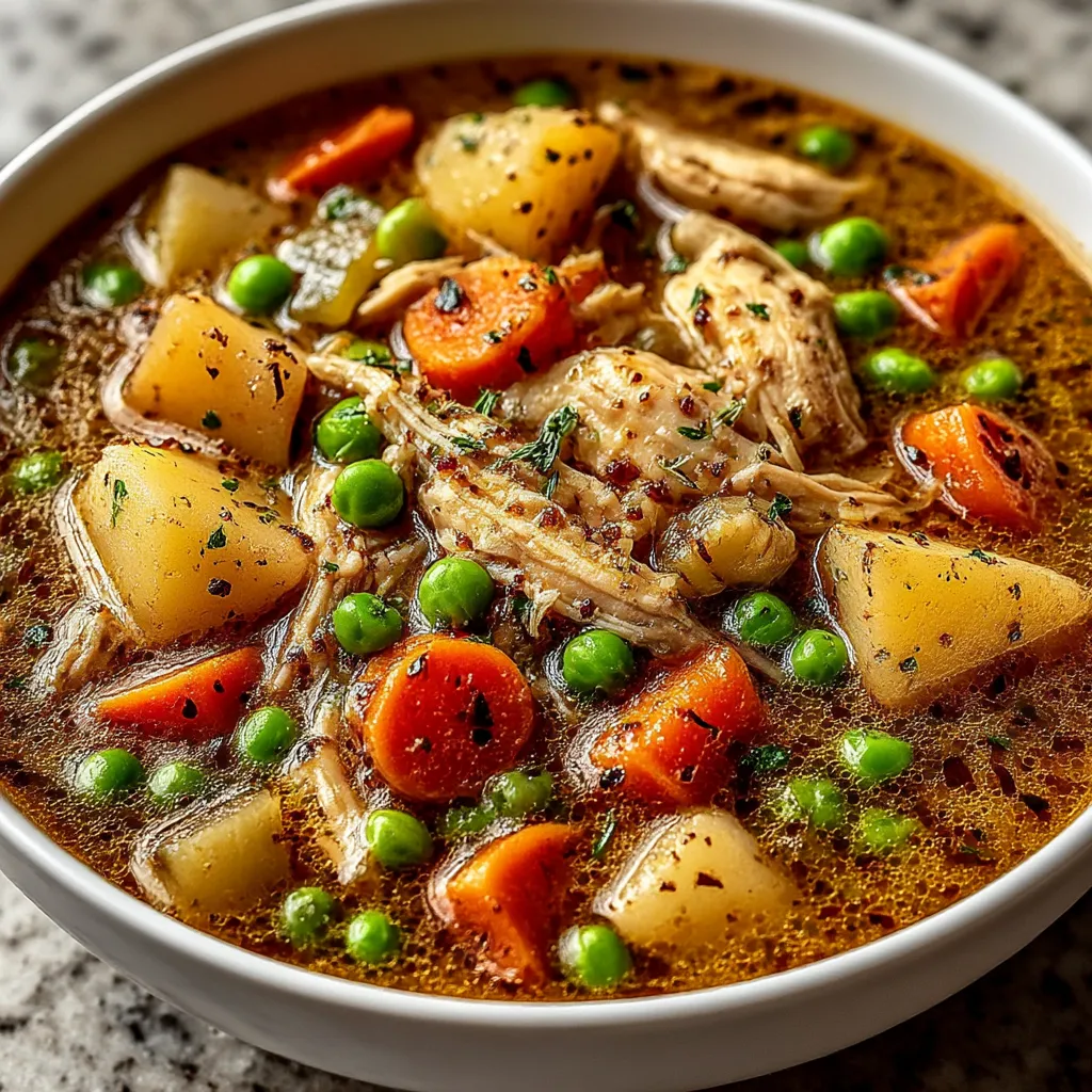 Easy High Protein Chicken and Veggie Soup