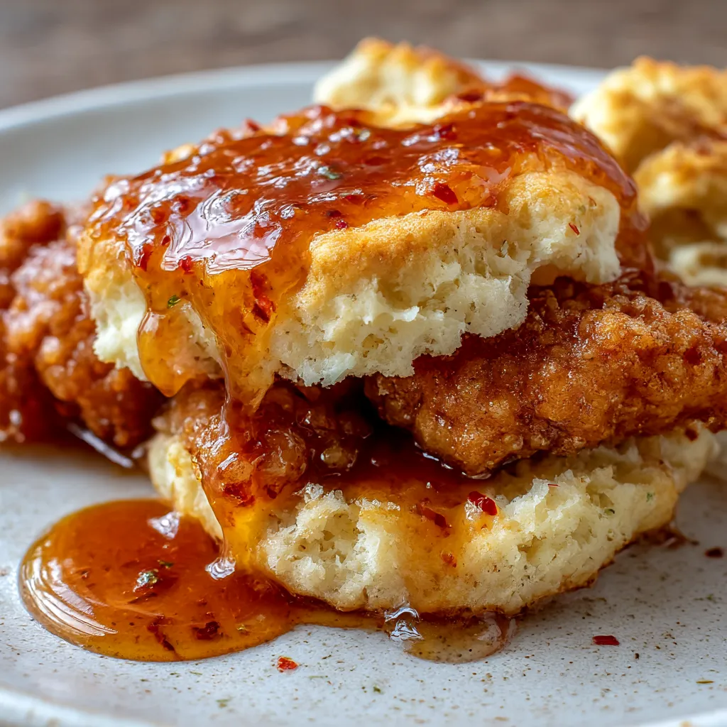 Easy Hot Honey Chicken Biscuits: 3 Crispy Juicy Delicious. 6 Easy Hot Honey Chicken Biscuits