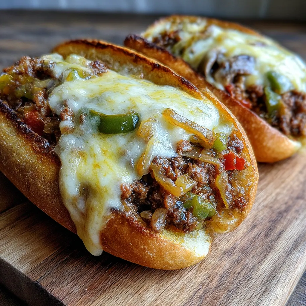 Ground Beef Philly Cheesesteaks