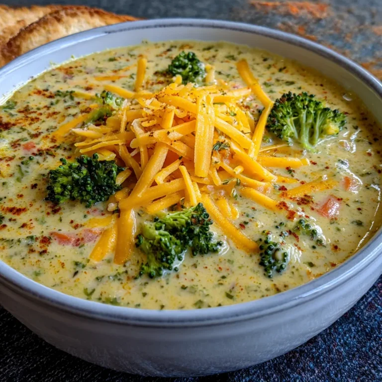 Healthy Broccoli Cheddar Soup