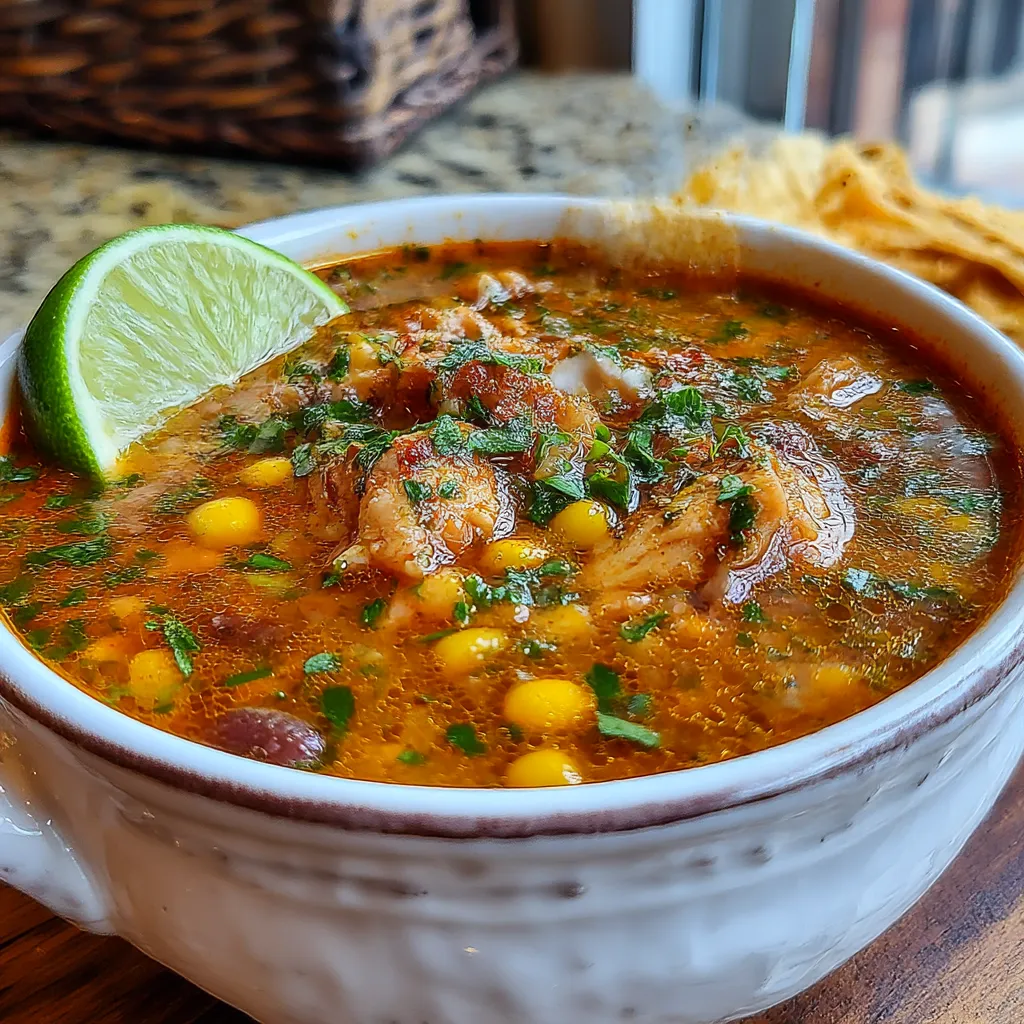 Hearty Crockpot Chicken Tortilla Soup