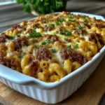 Mac and Cheese Meatloaf Casserole